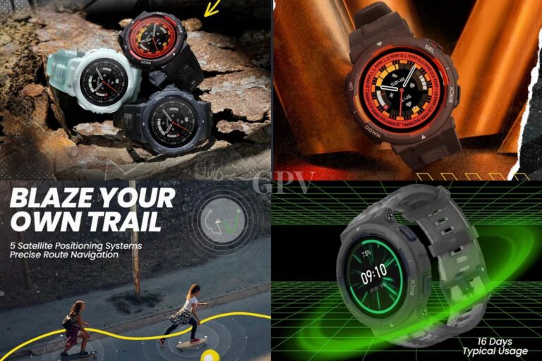 Amazfit Active Edge 46mm Smartwatch with 5 satellite GPS, 16-day battery life, 10 ATM water resistance